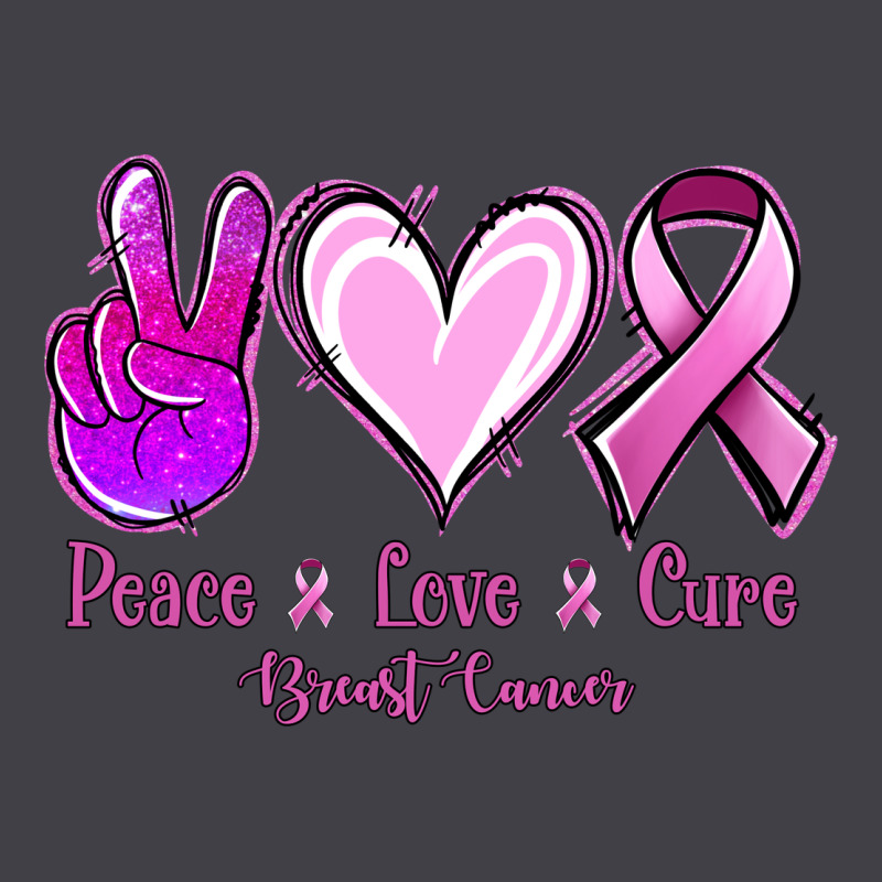 Peace Love Cure Breast Cancer Heavyweight Hoodie by Jasminsmagicworld | Teevron