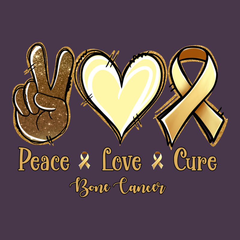 Peace Love Cure Bone Cancer Heavyweight Hoodie by Jasminsmagicworld | Teevron
