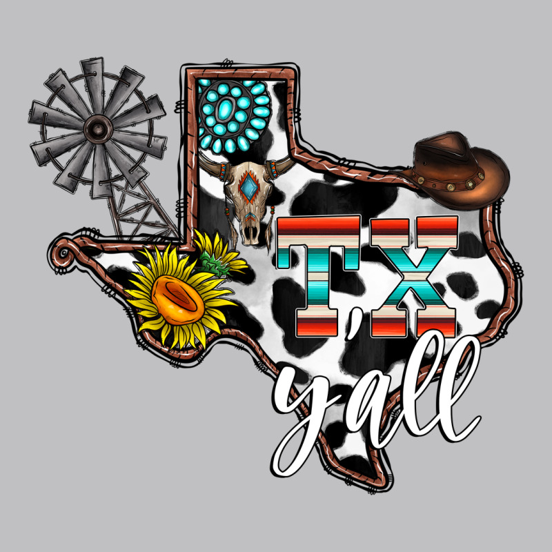 Tx Yall Western Long Sleeve Tee by CowhideDigitalArt | Teevron