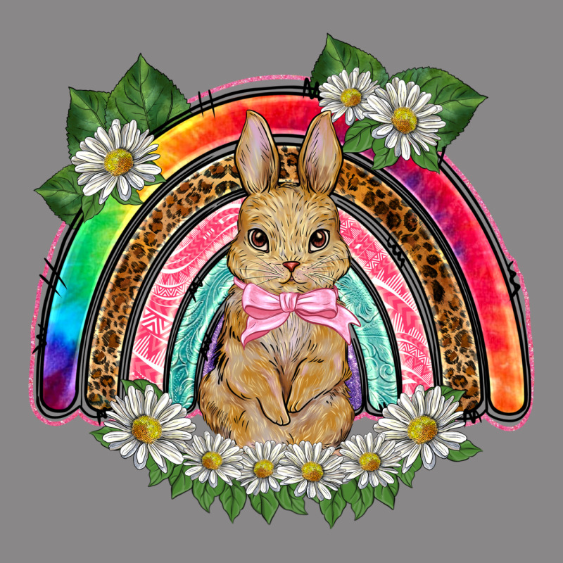 Easter Rabbit Rainbow Vintage Tee by BarkalooDesign | Teevron