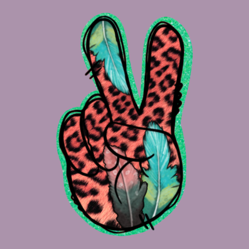 Feather Pink Leopard Peace Sign Heavyweight Hoodie by Jasminsmagicworld | Teevron
