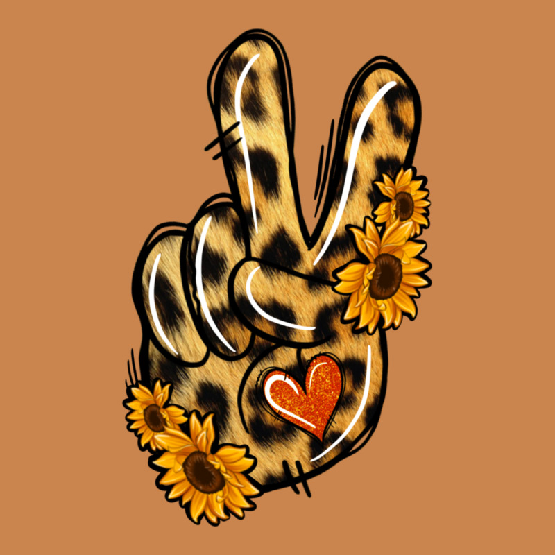 Leopard Sunflower Peace Sign Heavyweight Hoodie by Jasminsmagicworld | Teevron