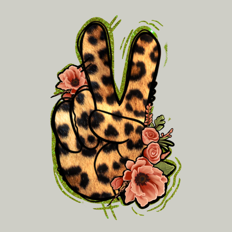 Leopard Floral Peace Sign Heavyweight Hoodie by Jasminsmagicworld | Teevron