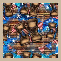 4th Of Juky Veteran Boots Seamless Pattern Long Sleeve Tee | Teevron