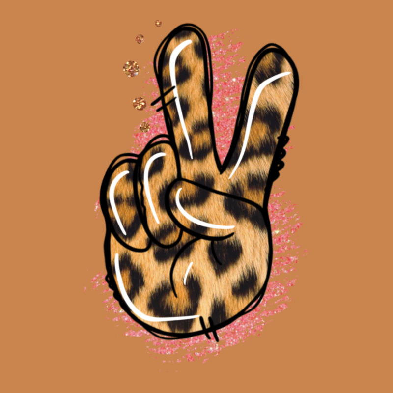 Pink Glitter Leopard Peace Sign Heavyweight Hoodie by Jasminsmagicworld | Teevron