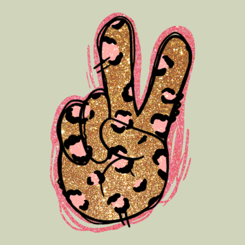 Gold Glitter Pink Leopard Peace Sign Heavyweight Hoodie by Jasminsmagicworld | Teevron