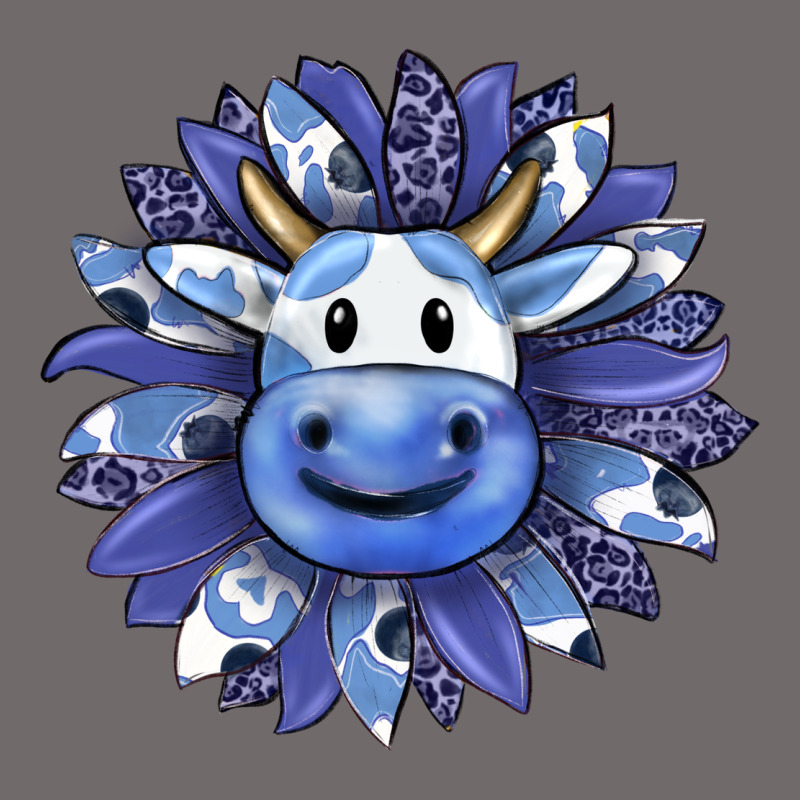 Blueberry Milkshake Cow Sunflower Urban Heavy Tee by RanaPortraitStore | Teevron