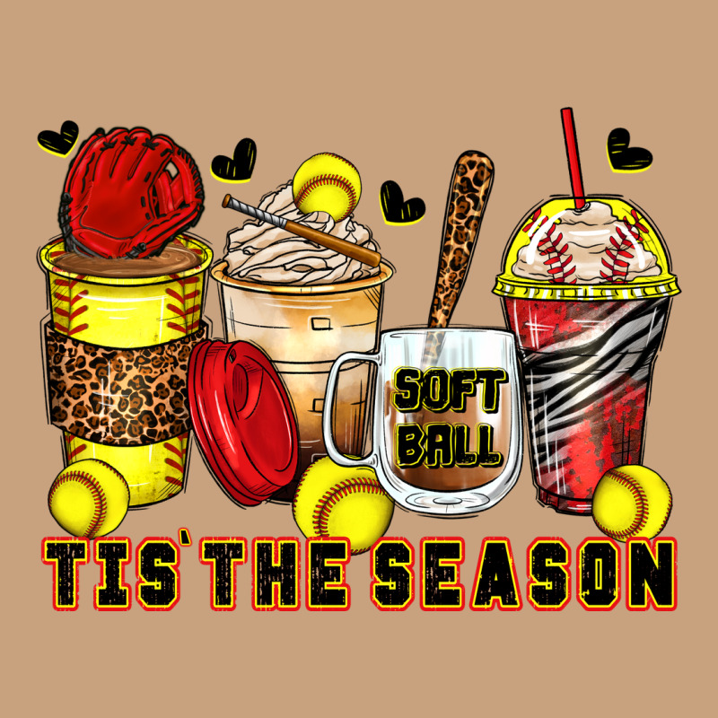 Tis' The Season Softball Coffee Cups Vintage Tee by Zillion Design Studio | Teevron
