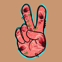 Pink Floral Glitter Peace Sign Heavyweight Hoodie | Teevron