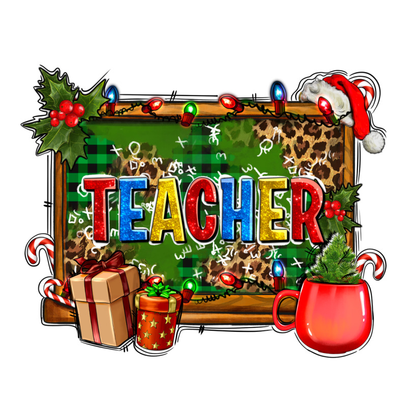 Christmas Teacher And Coffe Cup With Board Zipper Hoodie by AdoDesignShop | Teevron