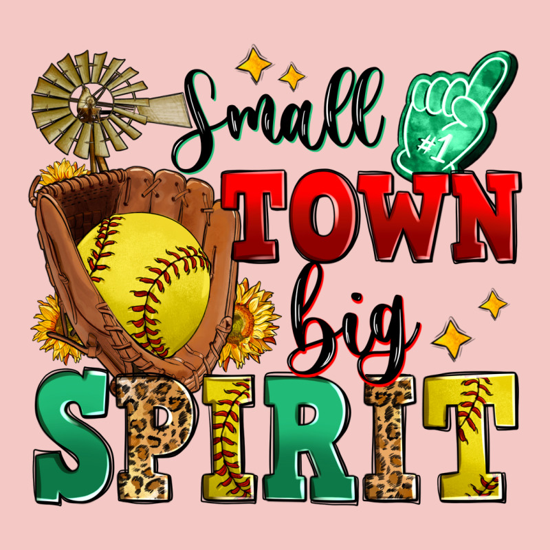 Small Town Big Spirit Softball Urban Heavy Tee by Zillion Design Studio | Teevron