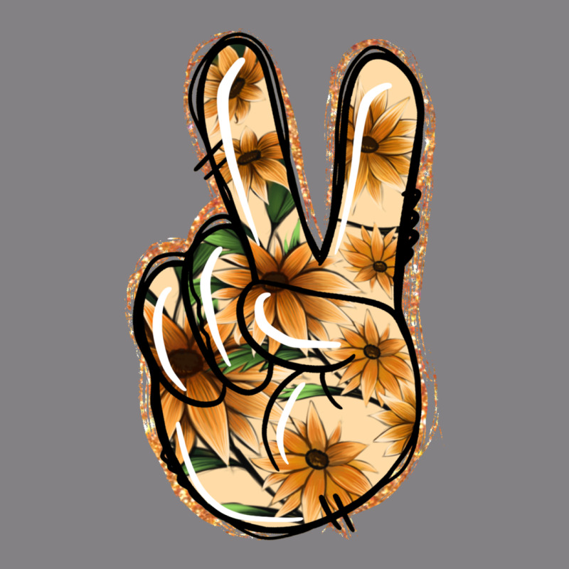 Floral Gold Peace Sign Heavyweight Hoodie by Jasminsmagicworld | Teevron