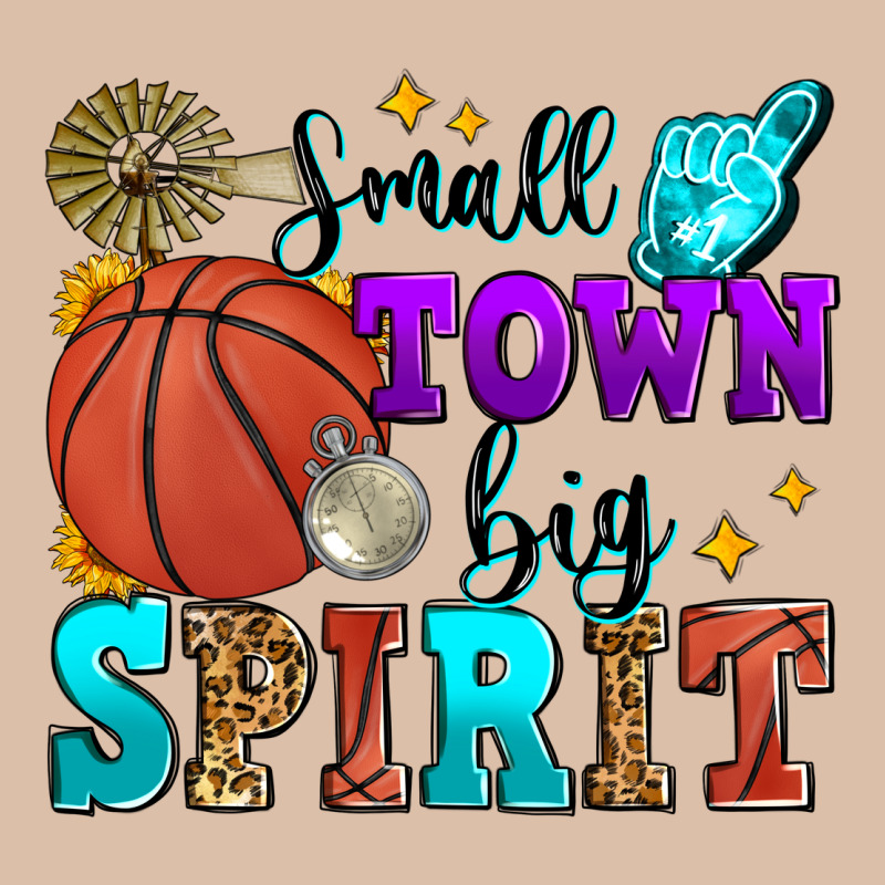 Small Town Big Spirit Basketball Urban Heavy Tee by Zillion Design Studio | Teevron