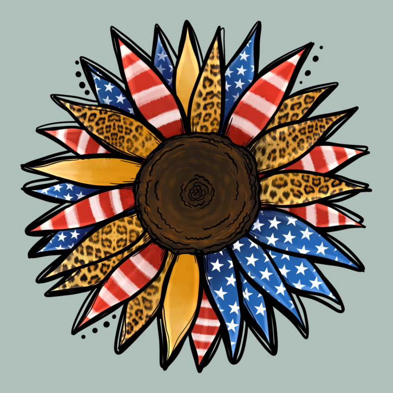 Patriotic Sunflower Heavyweight Hoodie by Jasminsmagicworld | Teevron