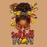 Softball Mom Afro Messy Bun Vintage Tee | Teevron
