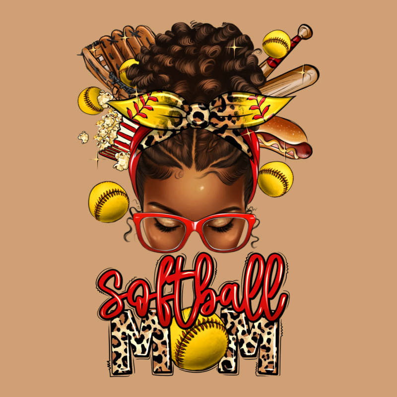 Softball Mom Afro Messy Bun Vintage Tee by texasbilliewilder | Teevron
