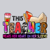 This Teacher Wears Her Heart On Her Sleeve Heavyweight Sweatshirt | Teevron