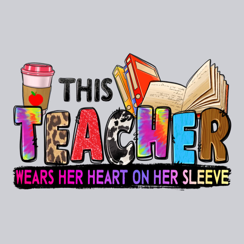 This Teacher Wears Her Heart On Her Sleeve Heavyweight Sweatshirt by Zillion Design Studio | Teevron