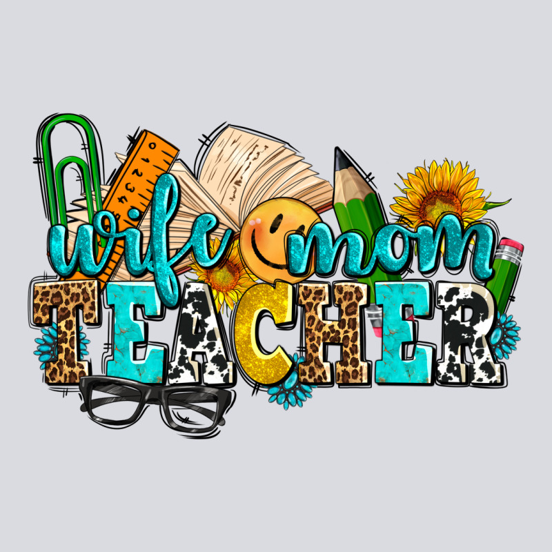 Wife Mom Teacher With Sunflowers Zipper Hoodie by AdoDesignShop | Teevron