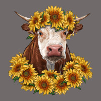 Hereford Cow With Sunflowers Urban Heavy Tee | Teevron