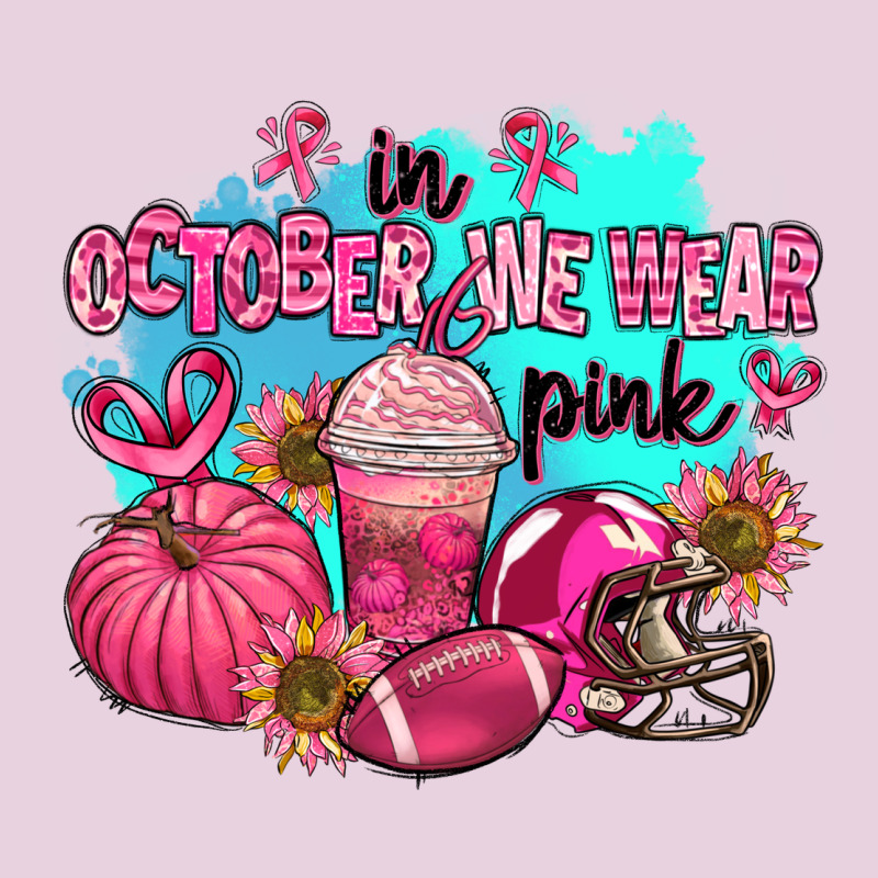 In October We Wear Pink American Football Ladies Tee by AdoDesignShop | Teevron