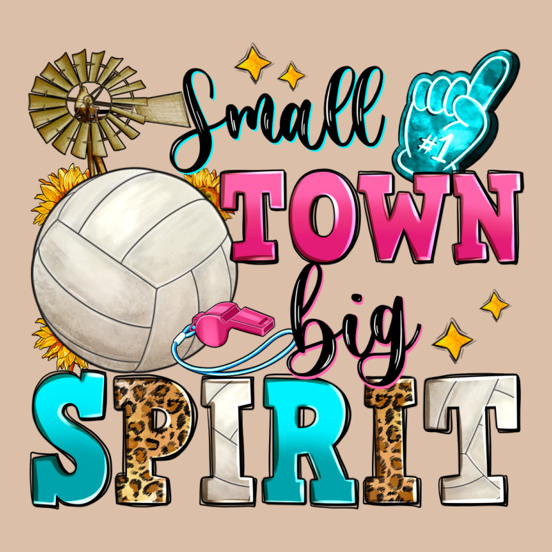 Small Town Big Spirit Volleyball Urban Heavy Tee by Zillion Design Studio | Teevron