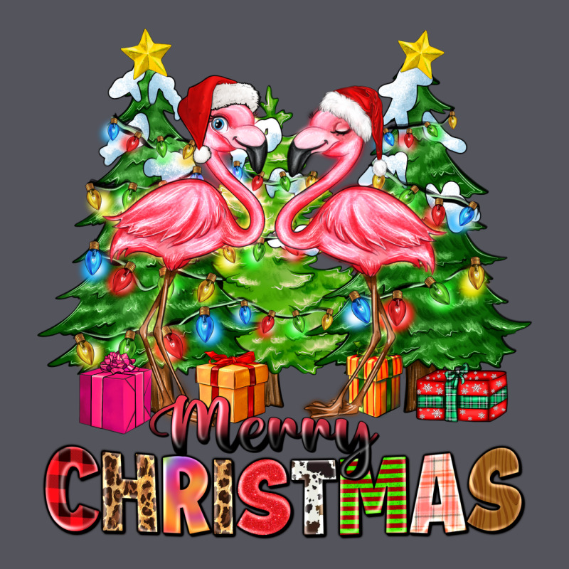 Merry Christmas Flamingo Vintage Hoodie by Zillion Design Studio | Teevron