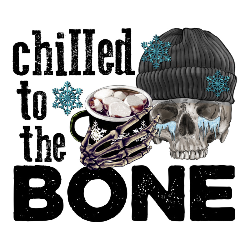 Chilled To The Bone Skull Winter Long Sleeve Tee by FaDigitalArtStudio | Teevron