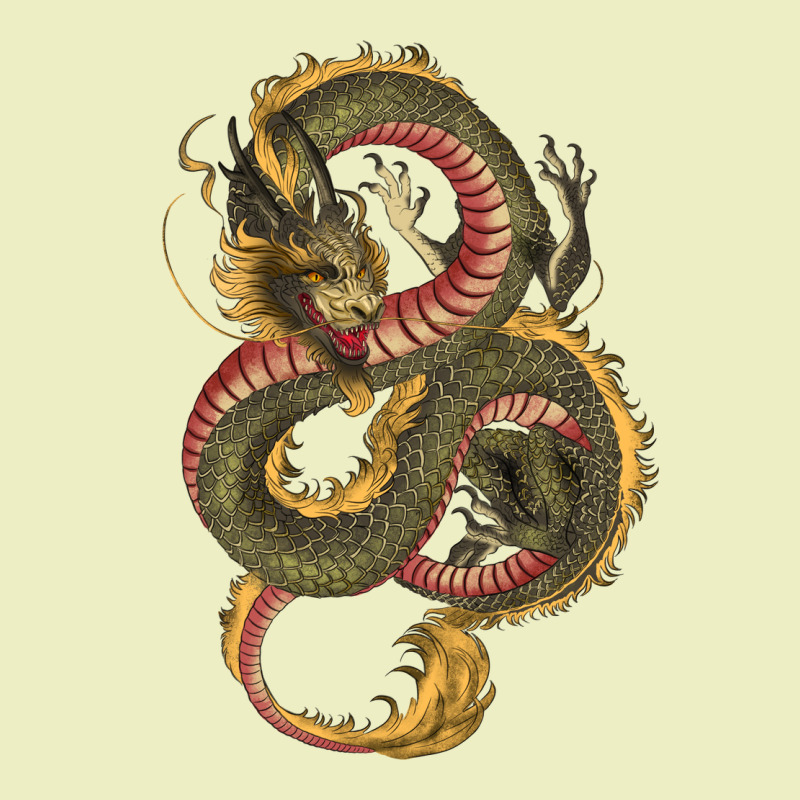 Green And Yellow Dragon Urban Hoodie by RanaPortraitStore | Teevron