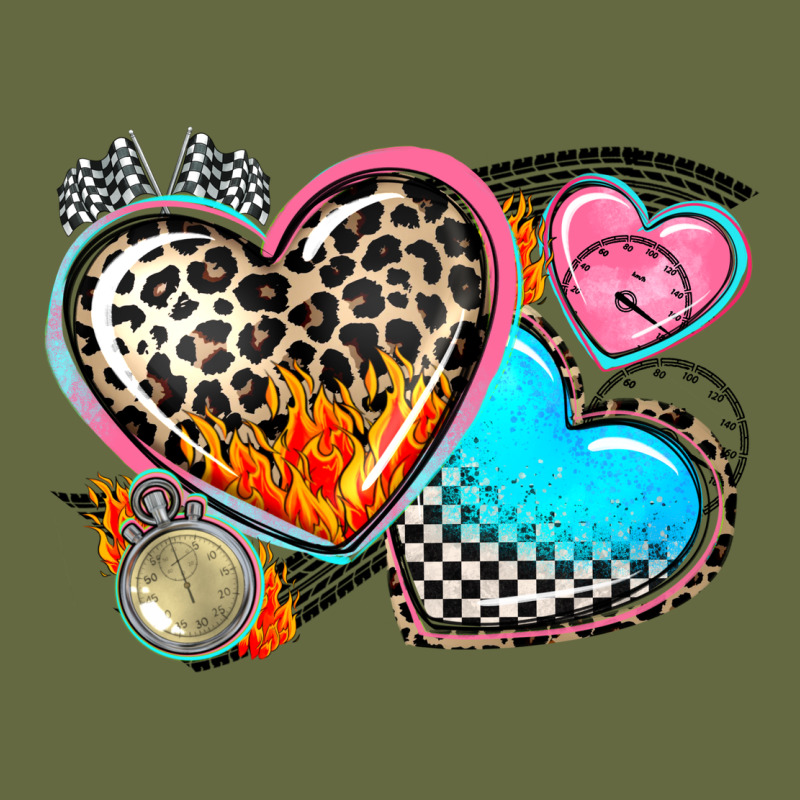 Western Leopard  Racing  Hearts Long Sleeve Tee by AdoDesignShop | Teevron