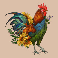 Rooster With Sunflowers Urban Heavy Tee | Teevron