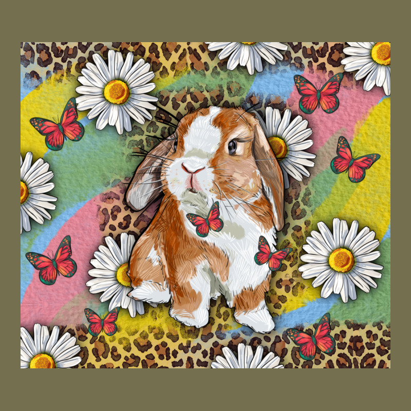 Watercolor Easter Bunny With Daisy Vintage Hoodie by RanaPortraitStore | Teevron