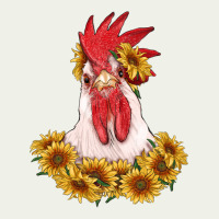 Rooster Head With Sunflowers Urban Heavy Tee | Teevron