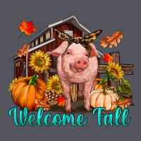 Welcome Fall Pig Vintage Hoodie | Teevron