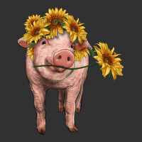 Pig With Sunflowers Urban Heavy Tee | Teevron