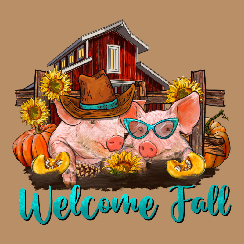 Welcome Fall Pigs Vintage Hoodie by RanaPortraitStore | Teevron