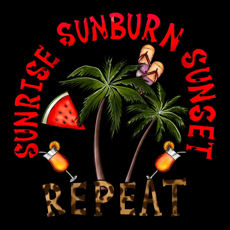 Sunrise Sunburn Sunnset Repeat Long Sleeve Tee by CowhideDigitalArt | Teevron
