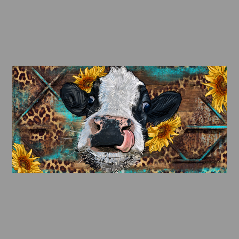 Baby Cow With Sunflower And Leopard Vintage Hoodie by RanaPortraitStore | Teevron