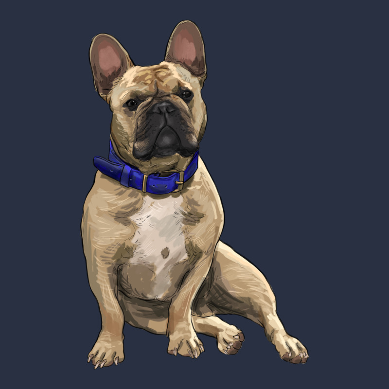 French Bulldog With Royal Blue Heavyweight Sweatshirt by RanaPortraitStore | Teevron