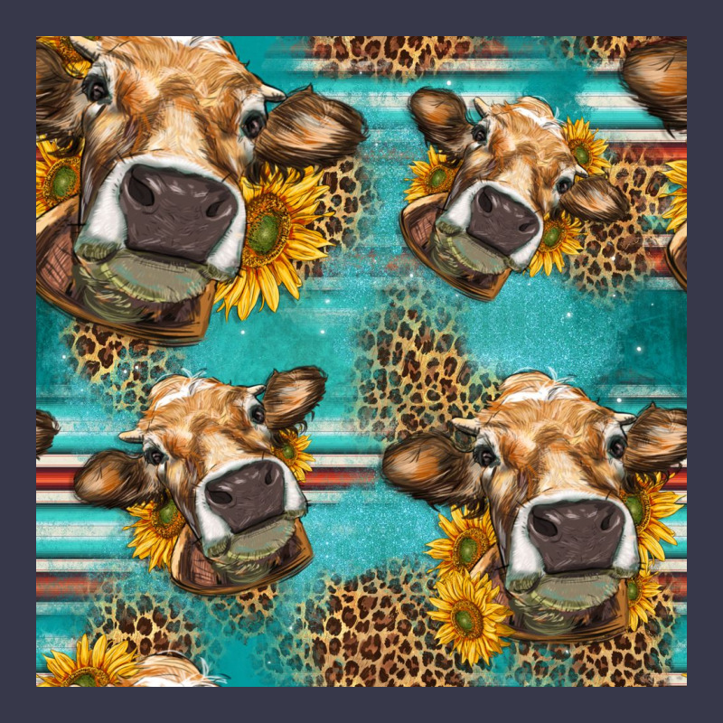 Western Sunflowers Cow Seamless Pattern Long Sleeve Tee by HRA Design Shop | Teevron