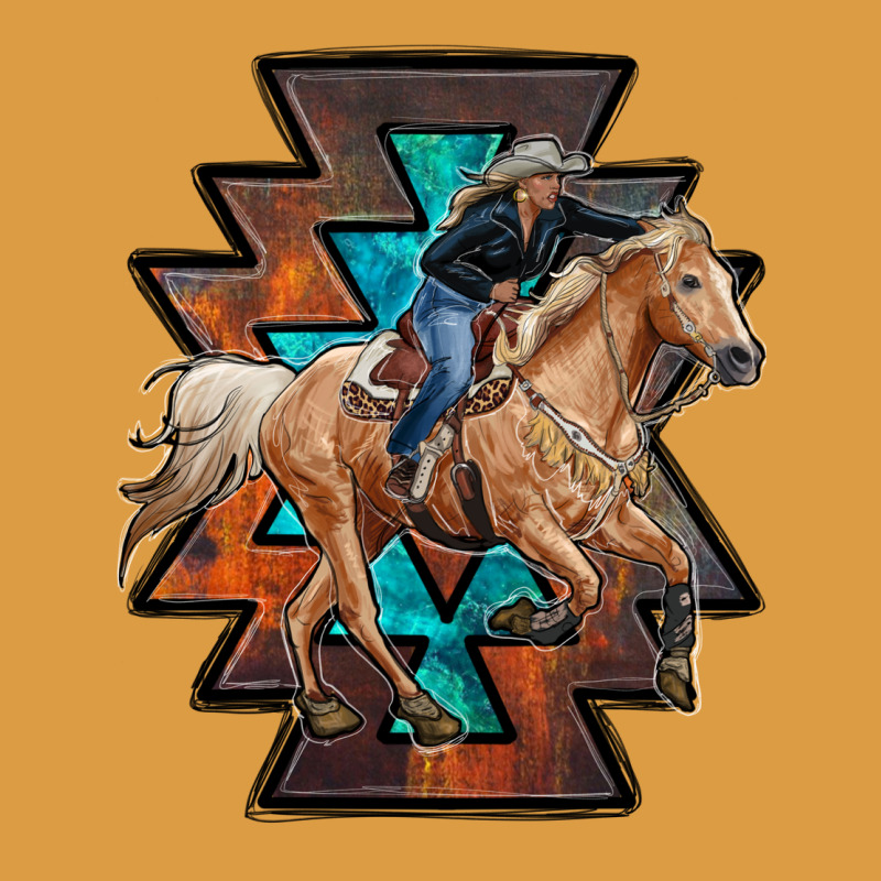 Cowgirl With Aztec Urban Heavy Tee by RanaPortraitStore | Teevron