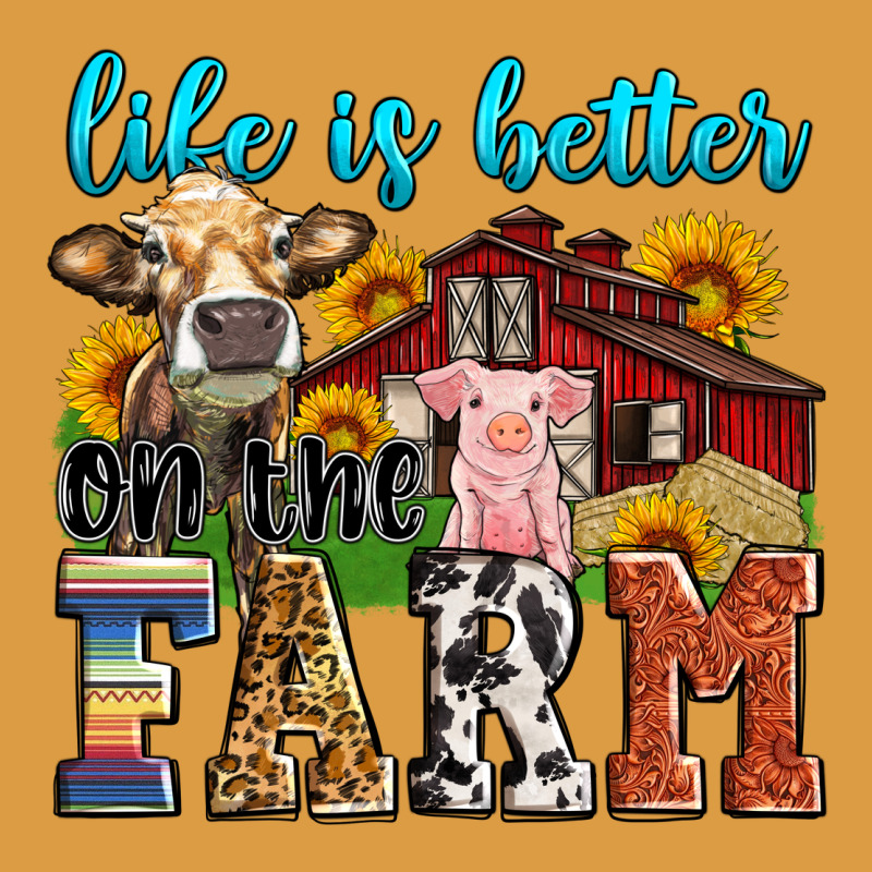 Life Is Better On The Farm Urban Heavy Tee by Zillion Design Studio | Teevron
