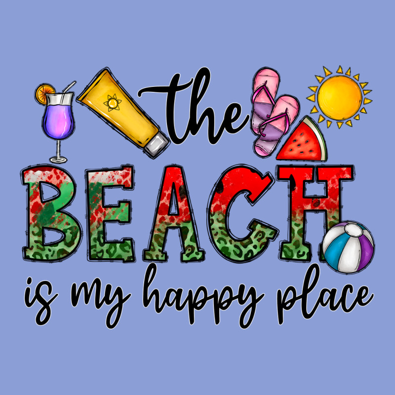 The Beach Is My Happy Place Long Sleeve Tee by CowhideDigitalArt | Teevron