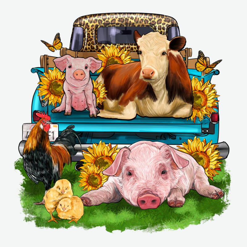 Farm Truck Animals Urban Heavy Tee by Zillion Design Studio | Teevron