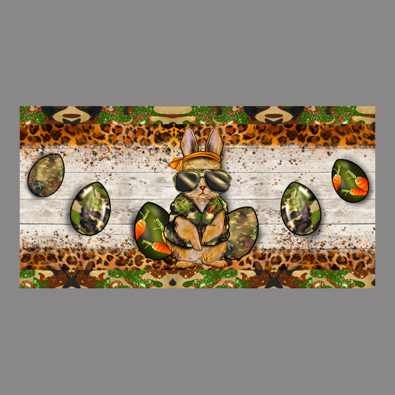 Easter Camouflage Egg Hunter Bunny License Plate Template Vintage Tee by BarkalooDesign | Teevron