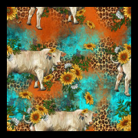 Western Charolais Cow Seamless Pattern Long Sleeve Tee | Teevron