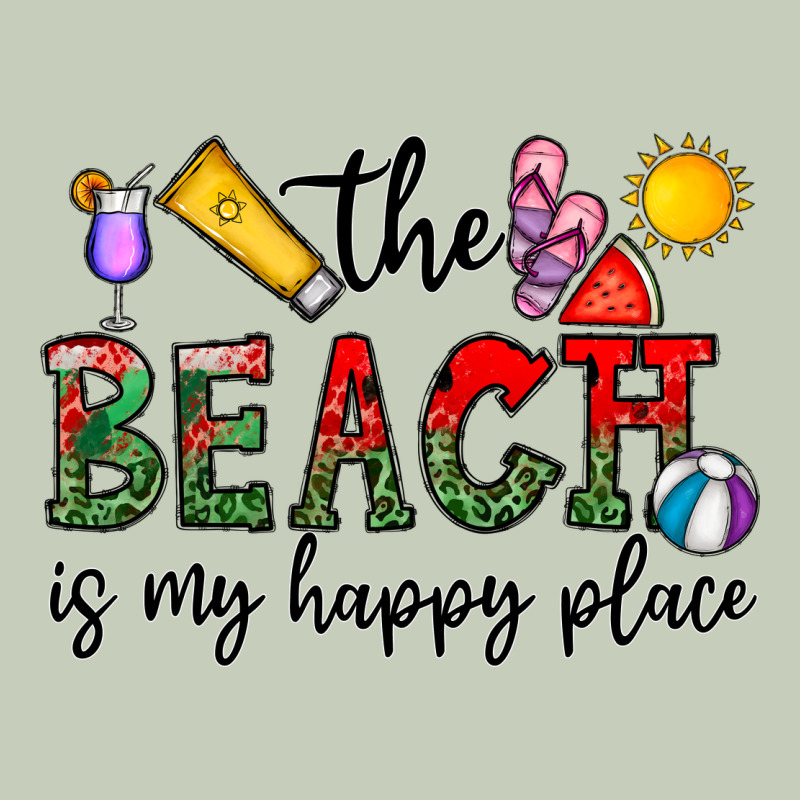 The Beach Is My Happy Place Long Sleeve Tee by CowhideDigitalArt | Teevron