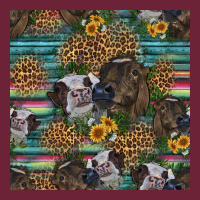 Western Two Cute Heifers Seamless Pattern Long Sleeve Tee | Teevron