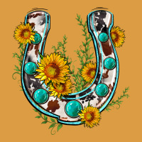 Cowhide Sunflower Horseshoe Urban Heavy Tee | Teevron