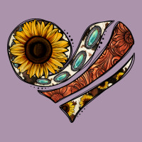 Western Sunflower Cowhide  Heart Heavyweight Hoodie | Teevron